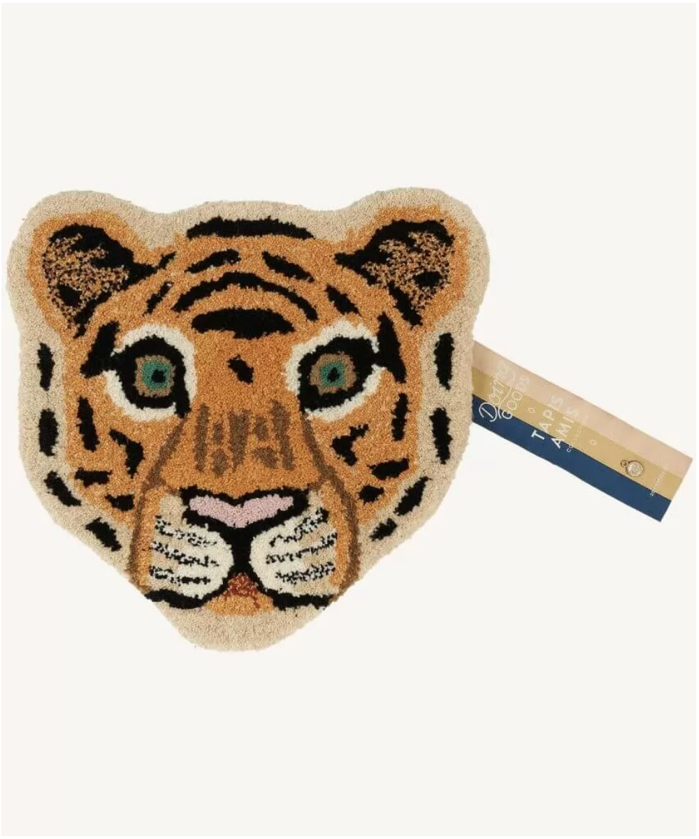 Tigre tapis tête