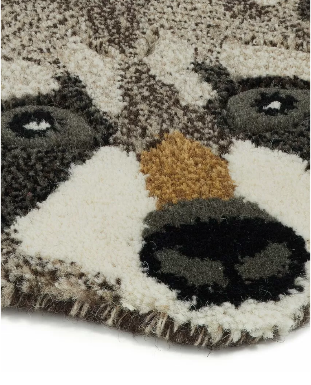 Tapis tête raton laveur