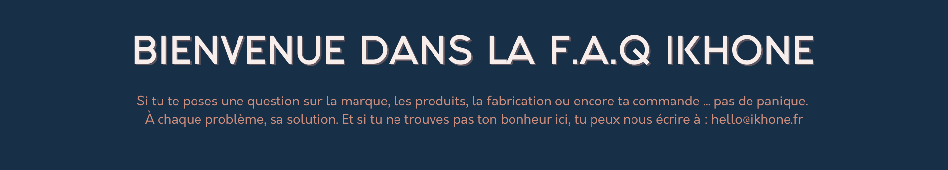 bienvenue dans la f a q