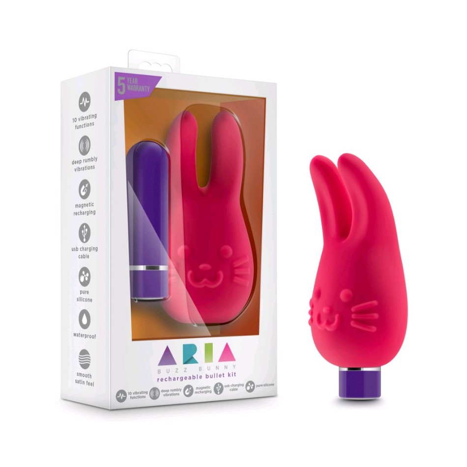 Stimulateur Rechargeable Aria Buzz Bunny Cerise