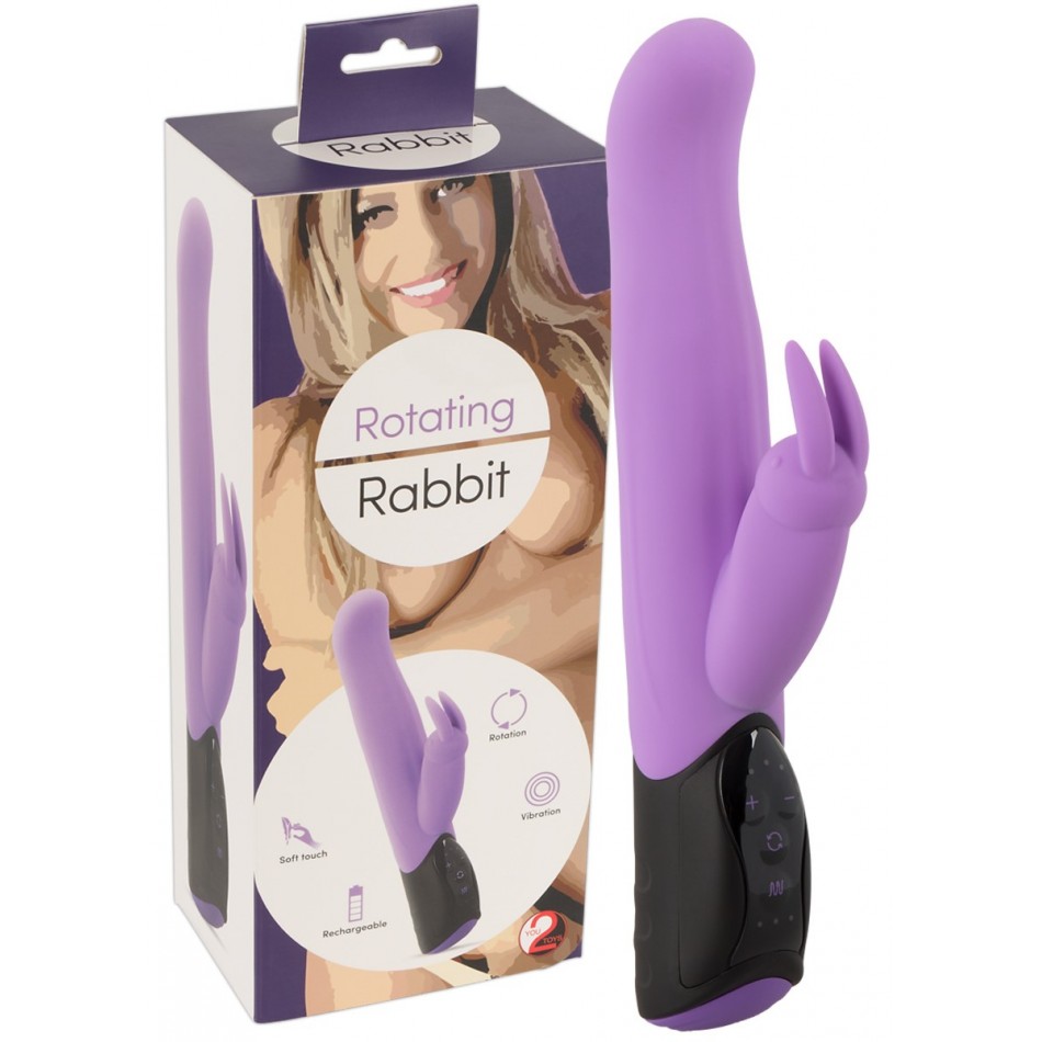 Vibromasseur Rechargeable Rabbit Rotatif Violet