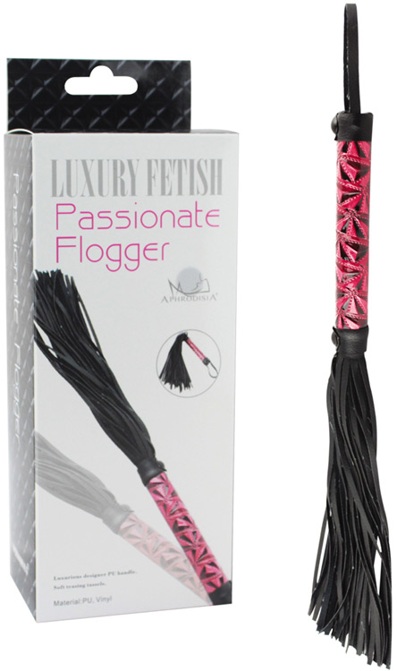 Fouet rouge et noir Passionate Flogger Luxury Fetish - 40 cm