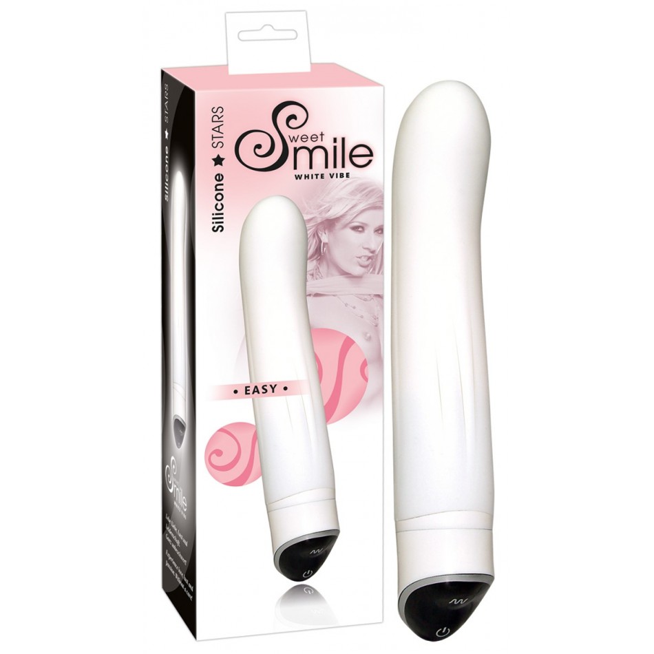 Vibromasseur Smile Easy Blanc en silicone 7 vitesses