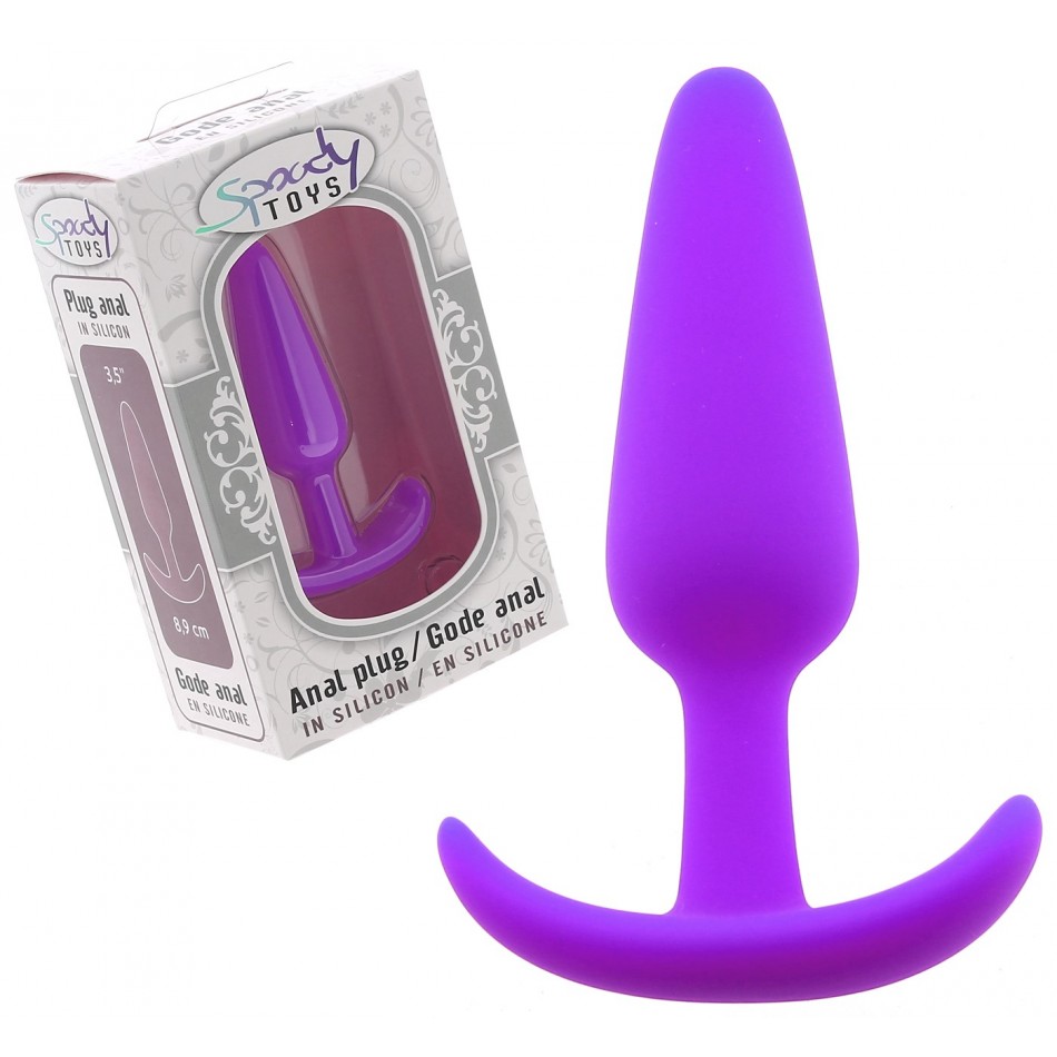 Plug anal en silicone Ancre mauve - 8 cm