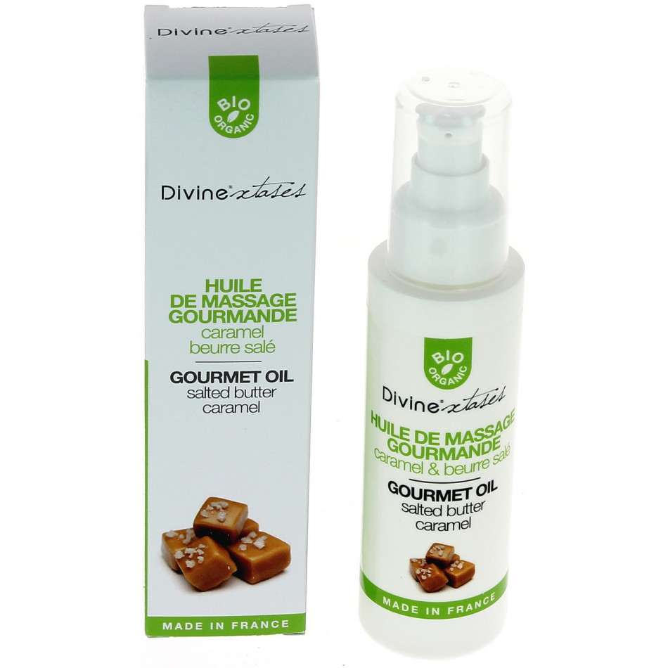 Huile de Massage Bio Saveur Caramel Beurre Salé - 100 ml