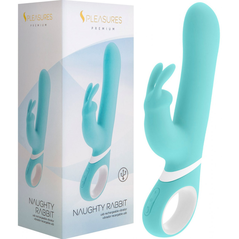 Vibromasseur Rechargeable Naughty Rabbit Turquoise