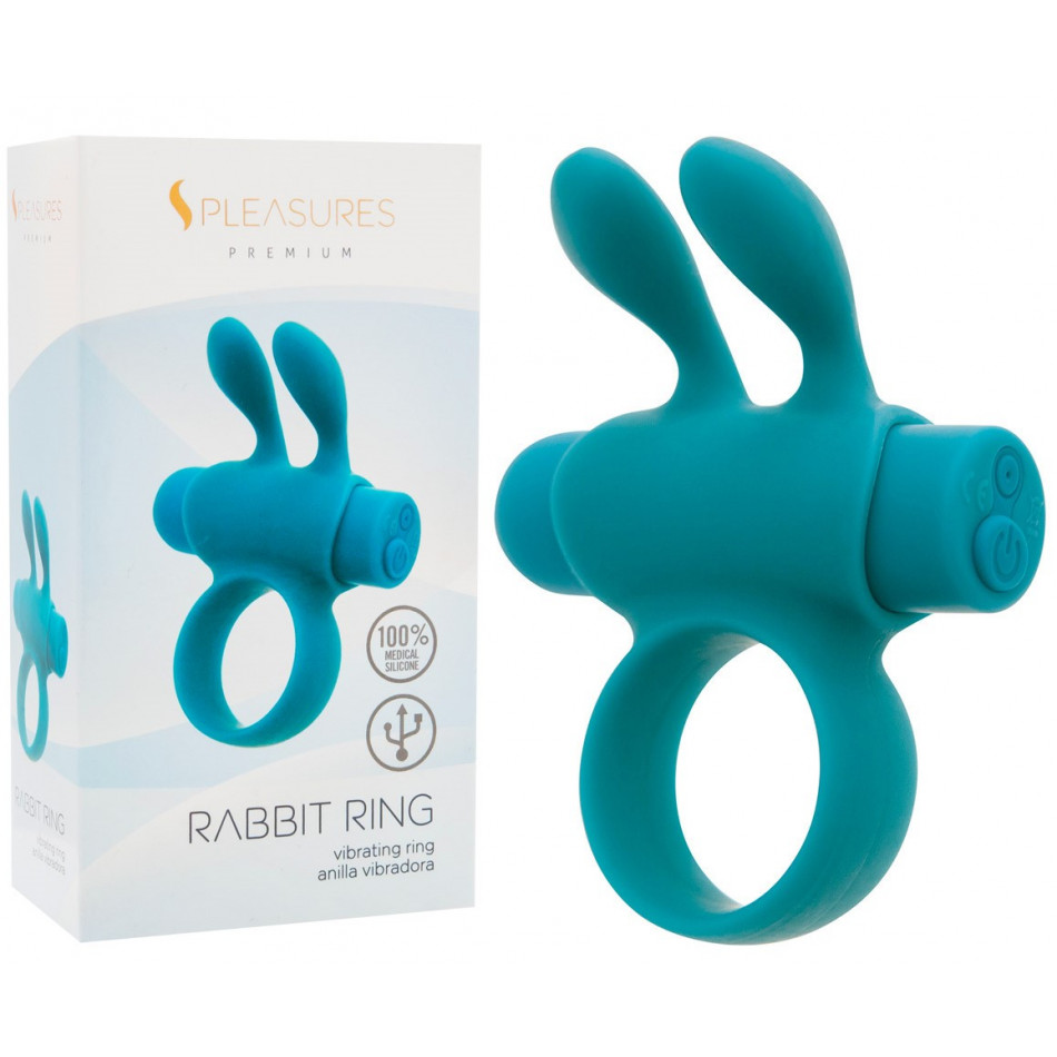 Anneau Lapin Vibrant Rechargeable Turquoise