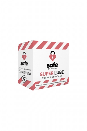 5 préservatifs Safe Super Lube