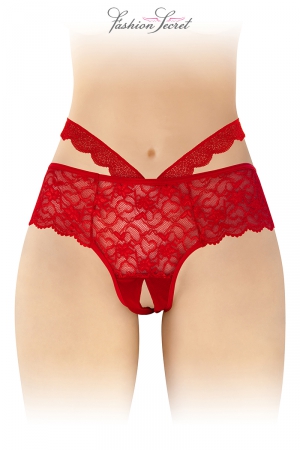 Culotte ouverte rouge Marie - Fashion Secret