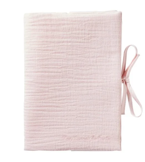 Protège-carnet de santé gaze de coton - Blush