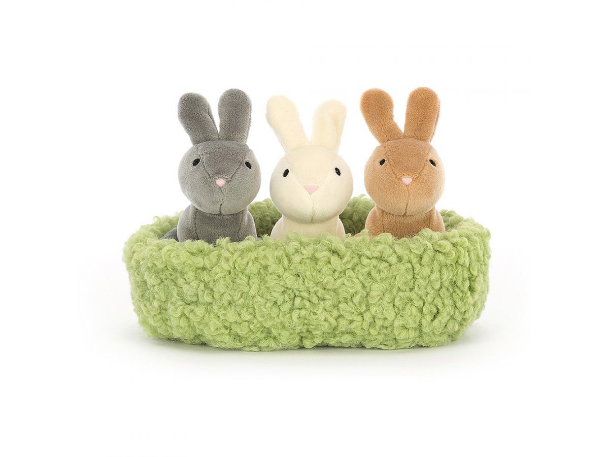 Peluche nesting bunnies