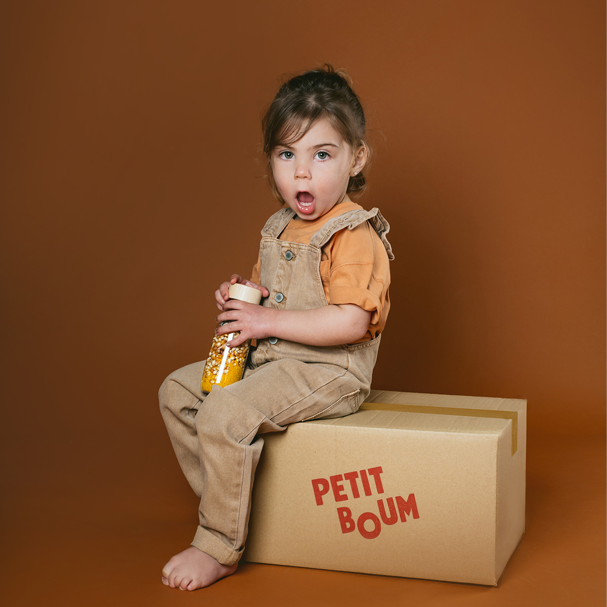 PETIT BOUM - Bouteille sensorielle float jaune - Little Baby & Cie