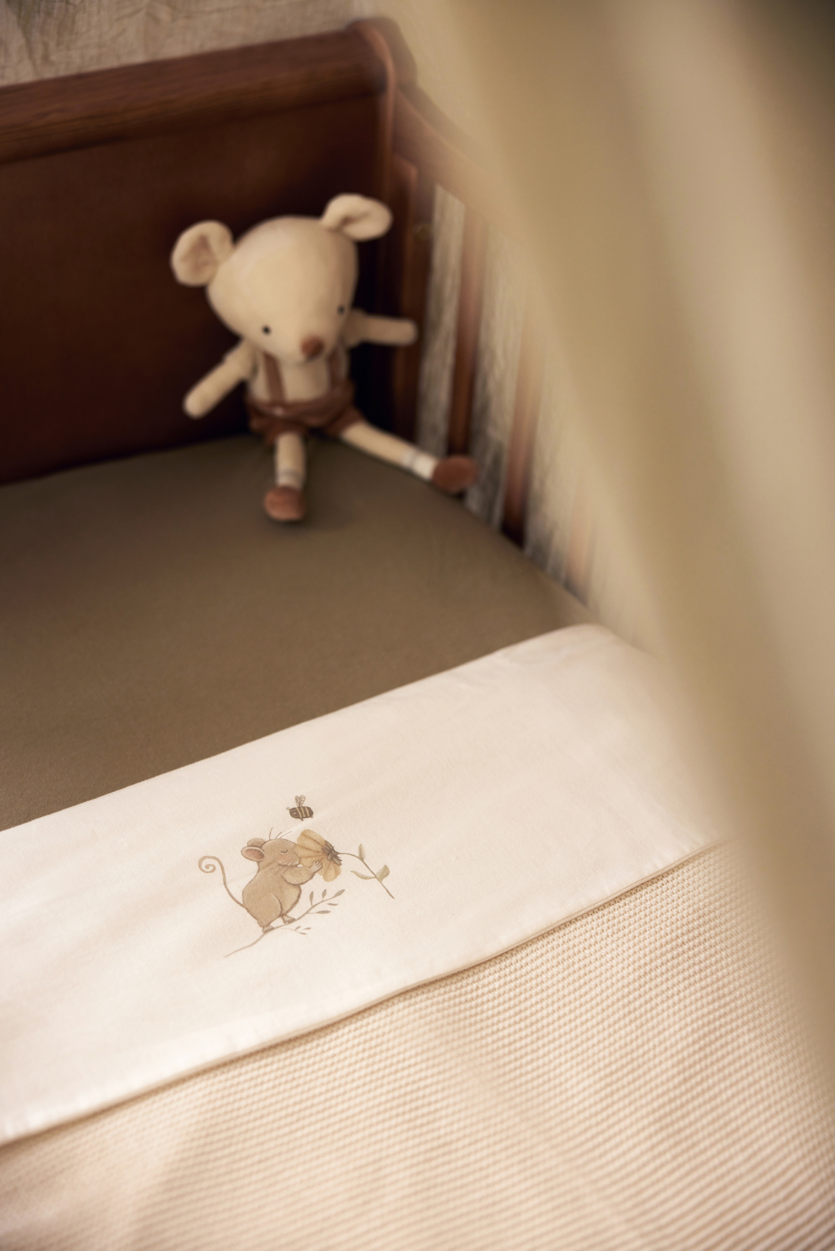 Drap housse en coton ours Teddy Bear (60 x 120 cm) : Jollein