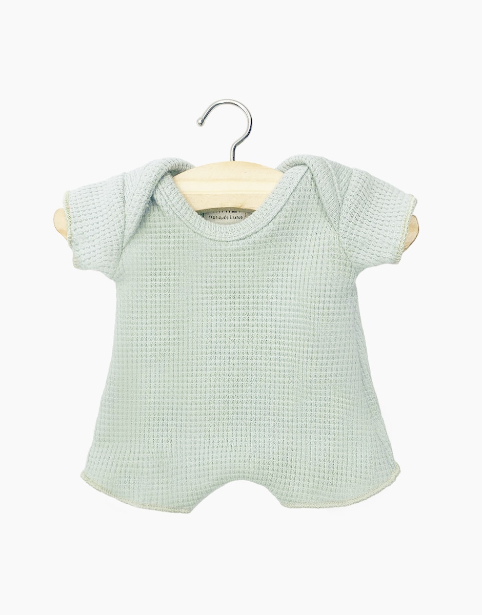 minikane-collection-dressing-vetements-accessoires-meubles-poupees_babies-28cm-body-shorty-en-maille-nid-dabeille-vert-de-gris