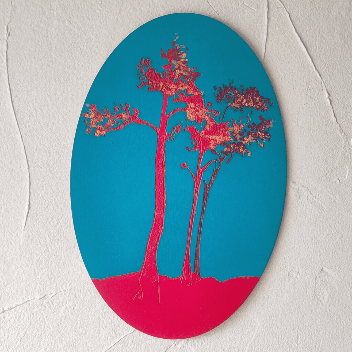 Arbre turquoise 20 cm x 30 cm- Décoration murale - Bulle décorative - La découpe Mâconnaise