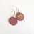 Boucles d'oreilles collection coquelicots vieux rose -recto- La Découpe Mâconnaise