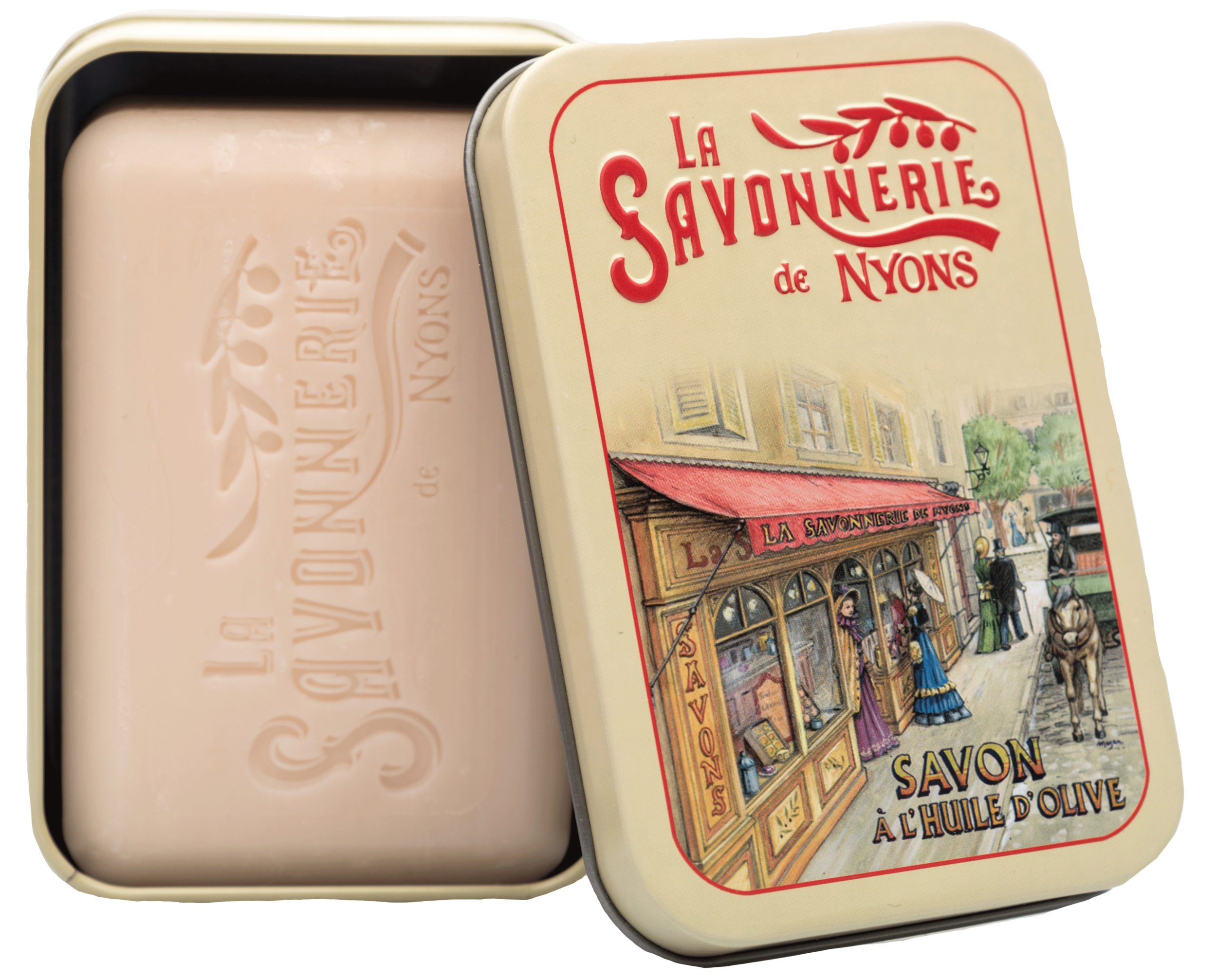 Boite à savon ronde métallique beige Au Pays des Ânes