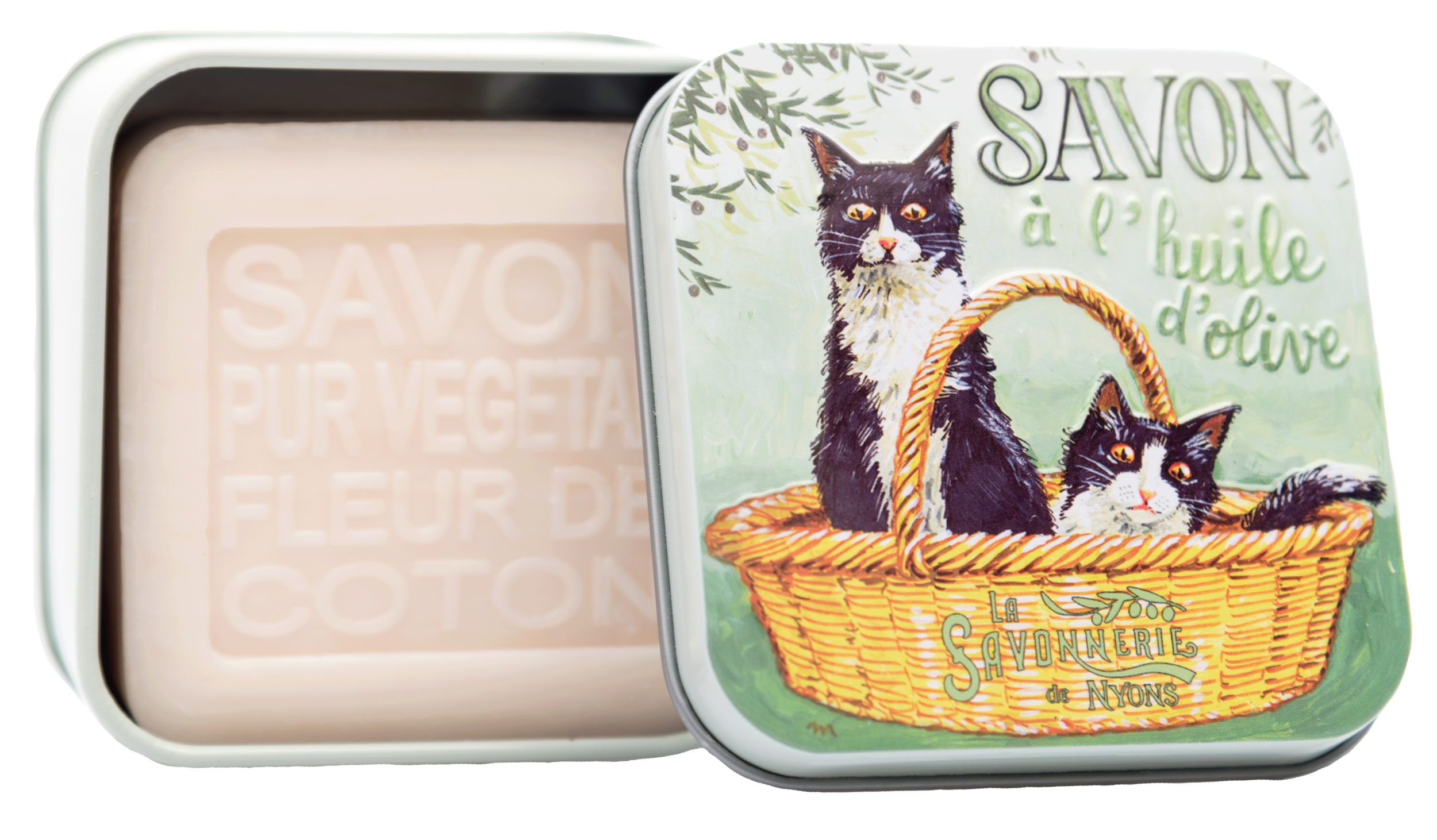 Boite Metal Savon 100g Coton La Savonnerie De Nyons