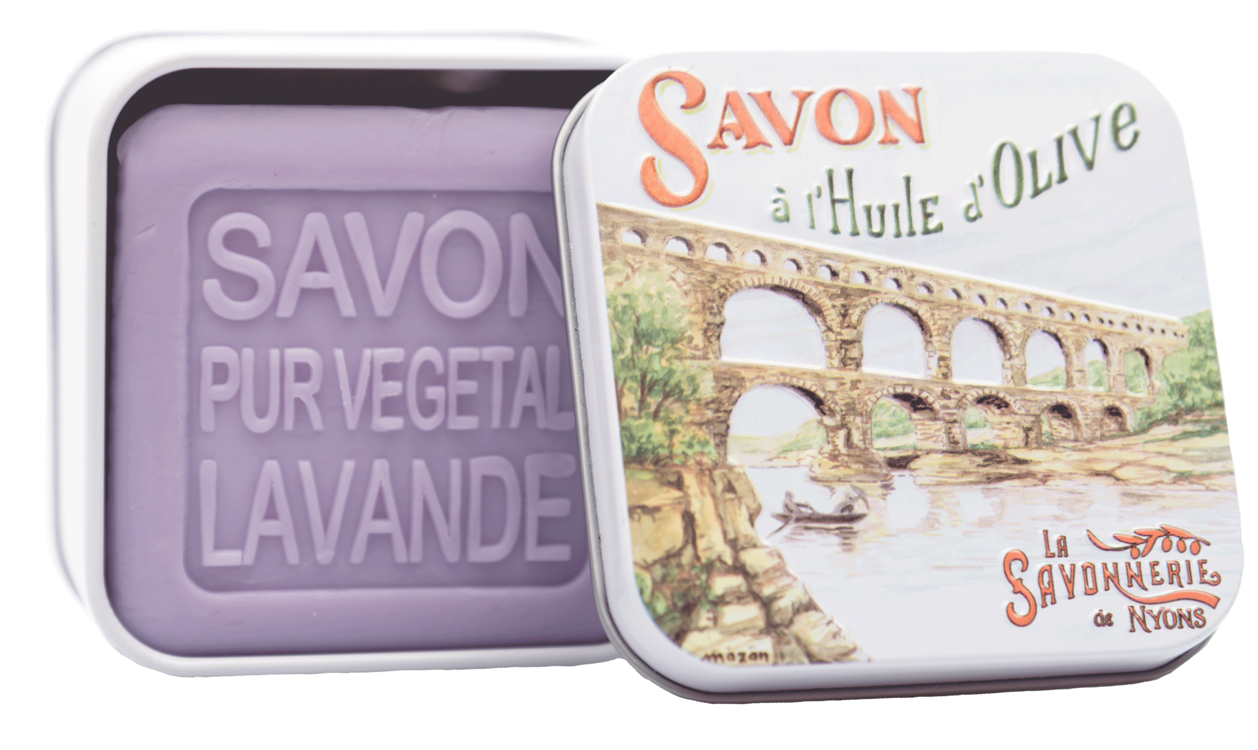 Boite Métal Le Pont du Gard & Savon 100g