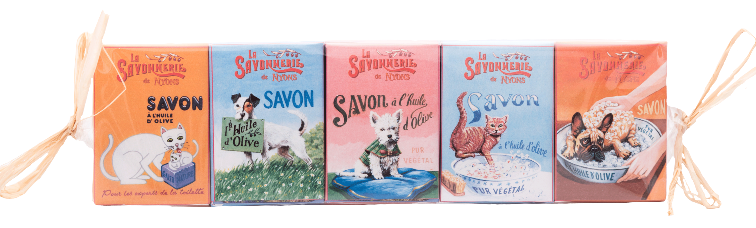 Papillote Animaux & Savons 5x25g