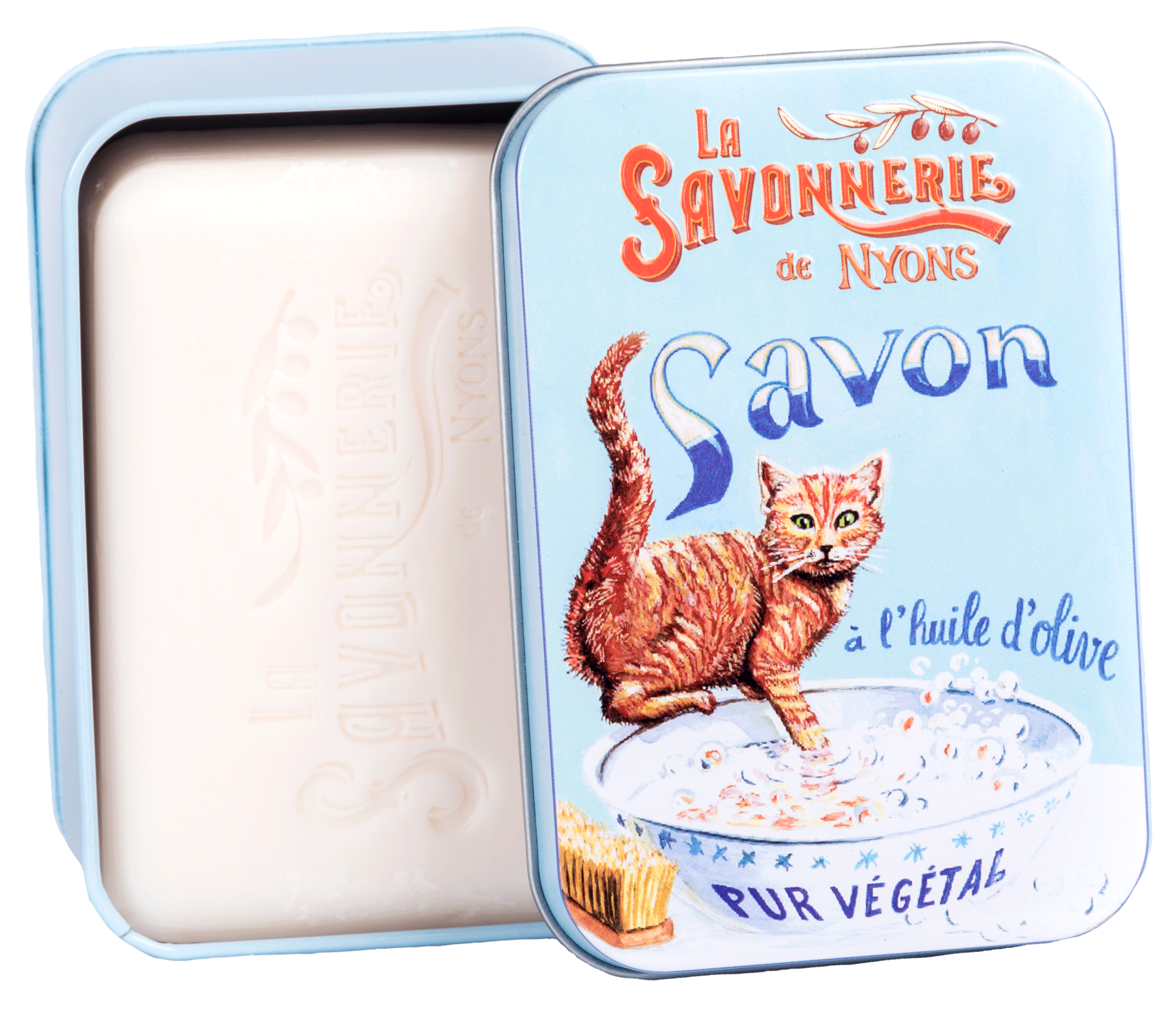 Boîte Métal Chat Roux & Savon 200g