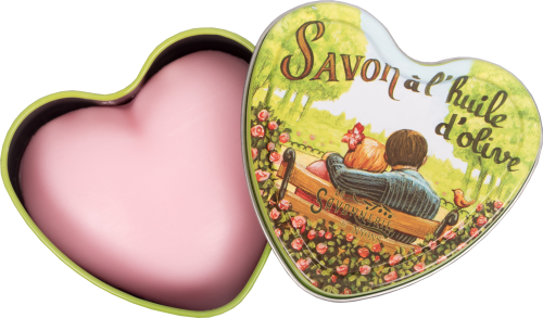 Boîte Métal Coeur & Savon 100g