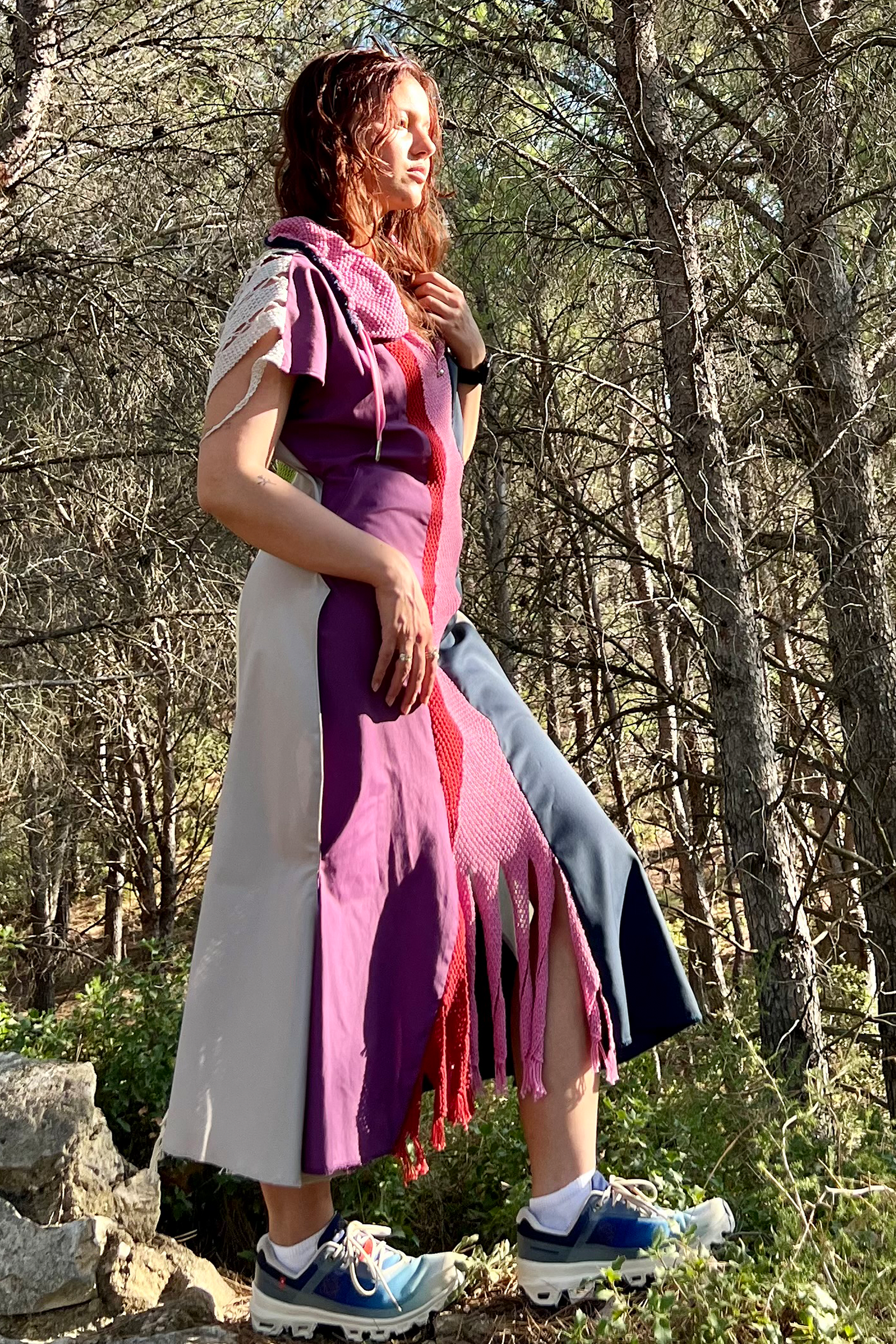 Robe polo artisanale_Multico_Profil droit