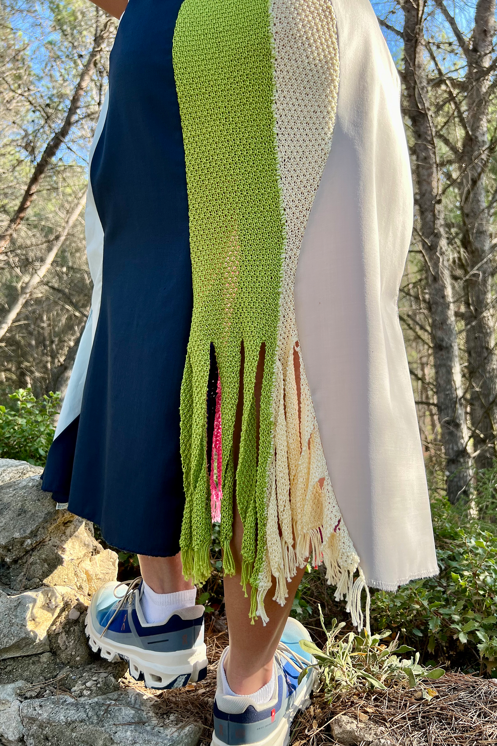 Robe polo artisanale_Multico_Zoom Dos franges