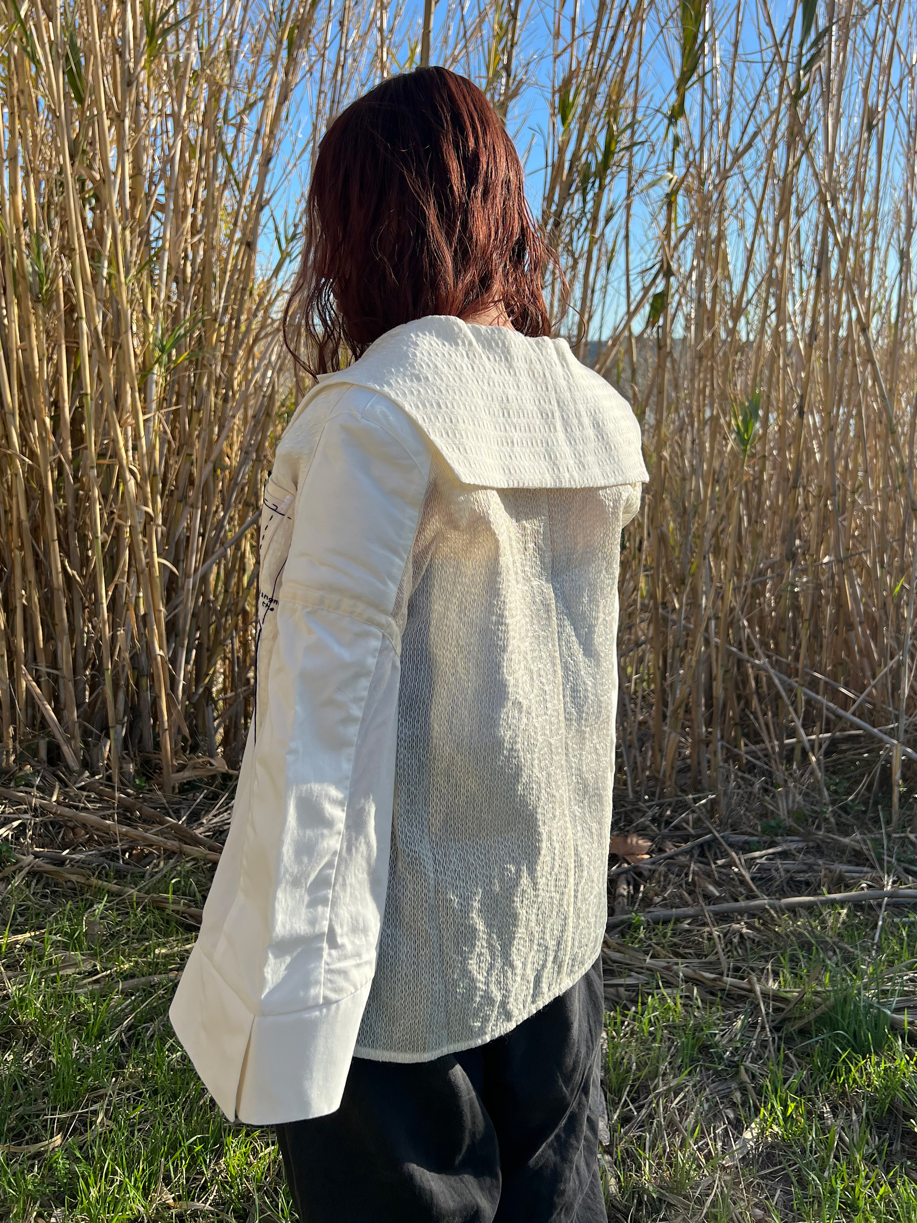Chemise Workwear_Base_Perle_Zoom profil 3_4 dos