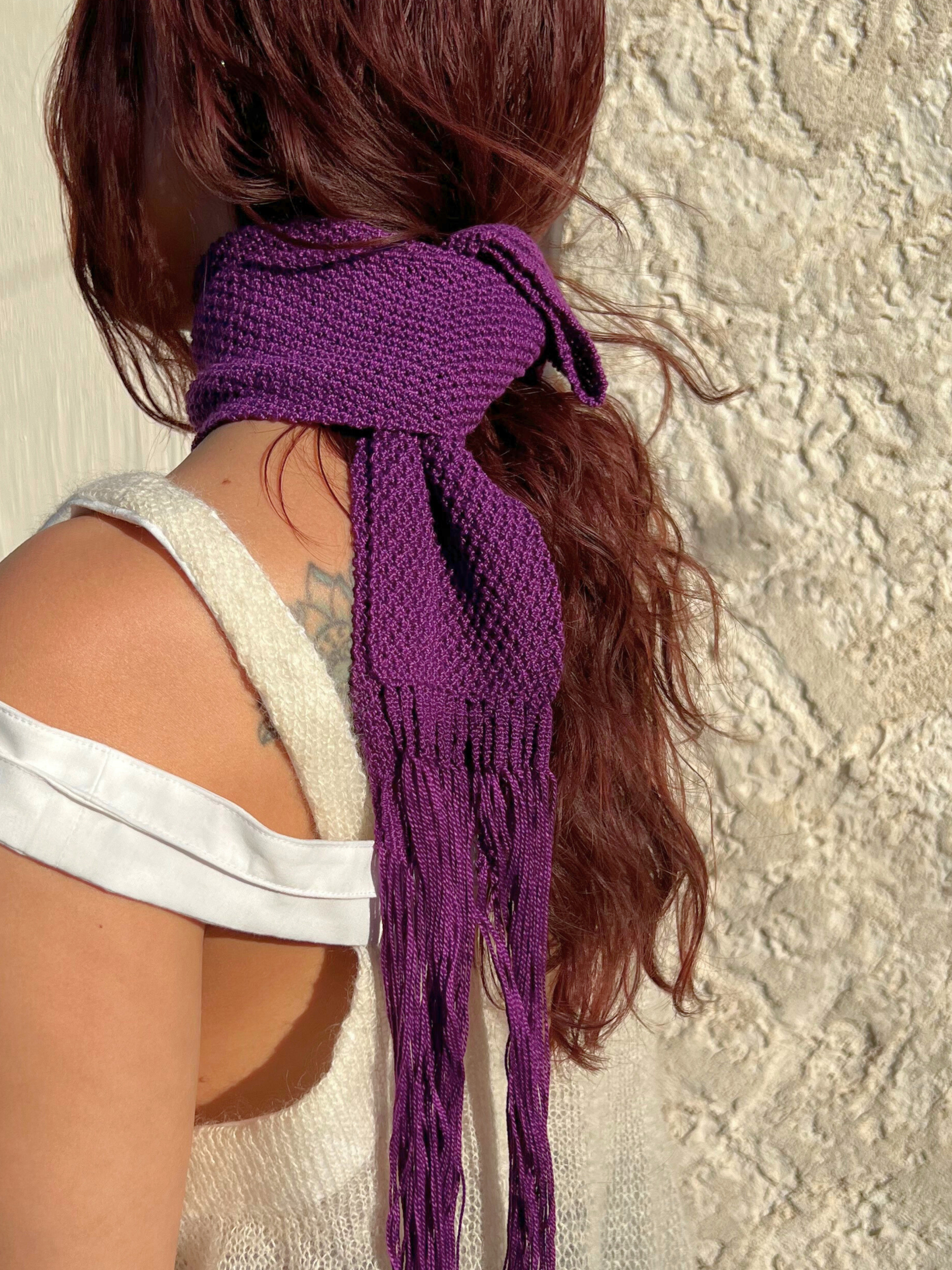 FOULARD ARTISANAL EN MAILLE DE COTON