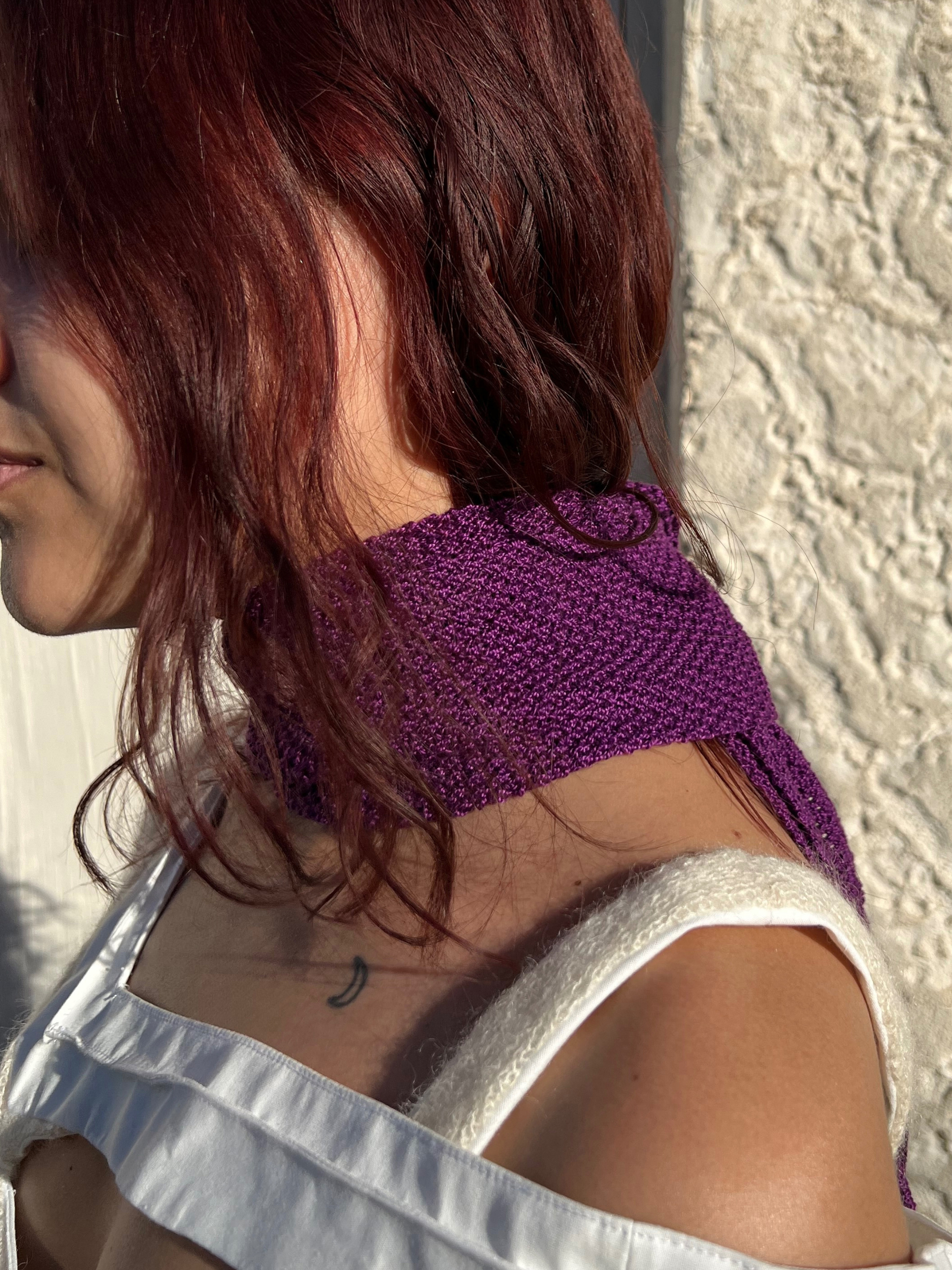 FOULARD-MAILLE_Artisanal_Améthyste_Profil