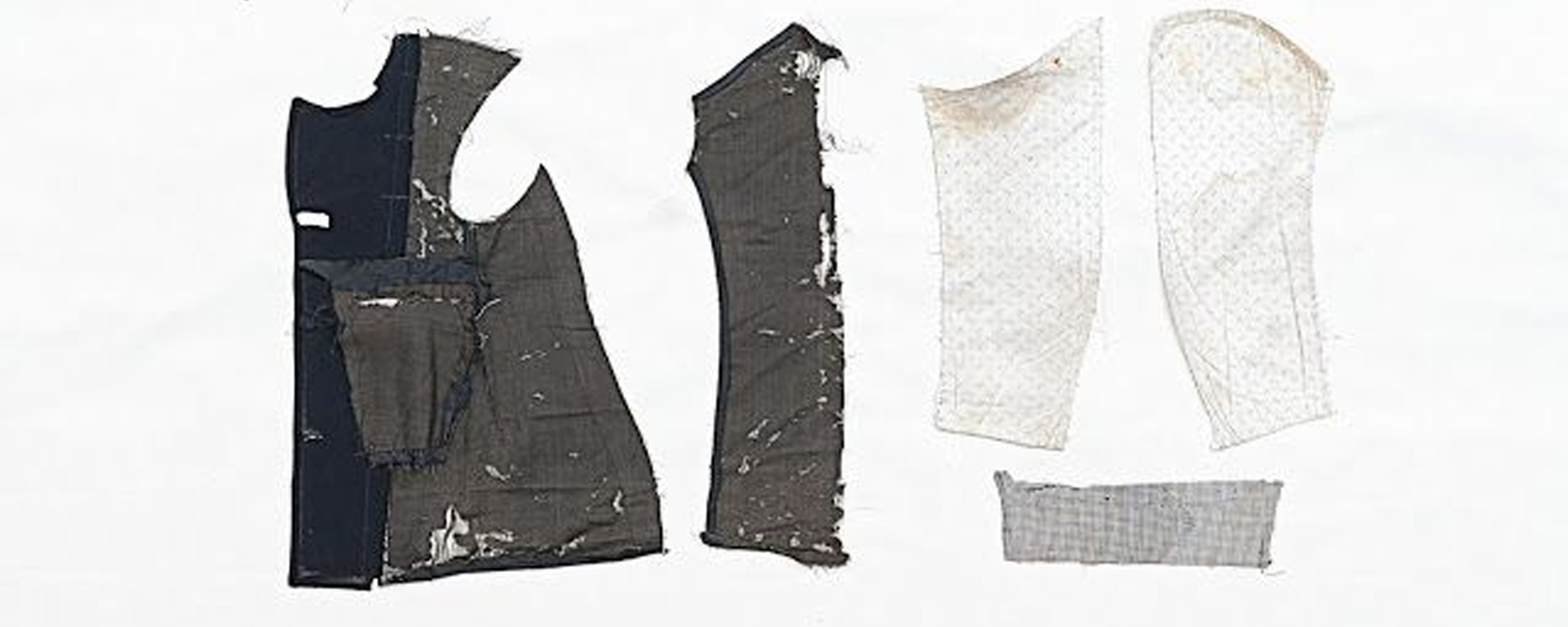 veste morceaux tissus