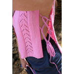 Pull Polo Artisanal Rebirth_Morganite_Profil Gauche Zoom
