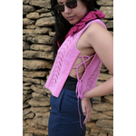 Pull Polo Artisanal Rebirth_Morganite_Profil Gauche Zoom1