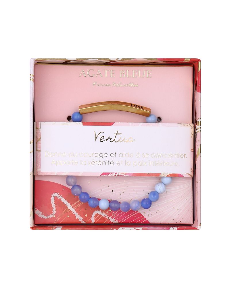 bracelet-pierre-naturelle-amour-en agate-bleue-personnalise-love-dans-un-coffret