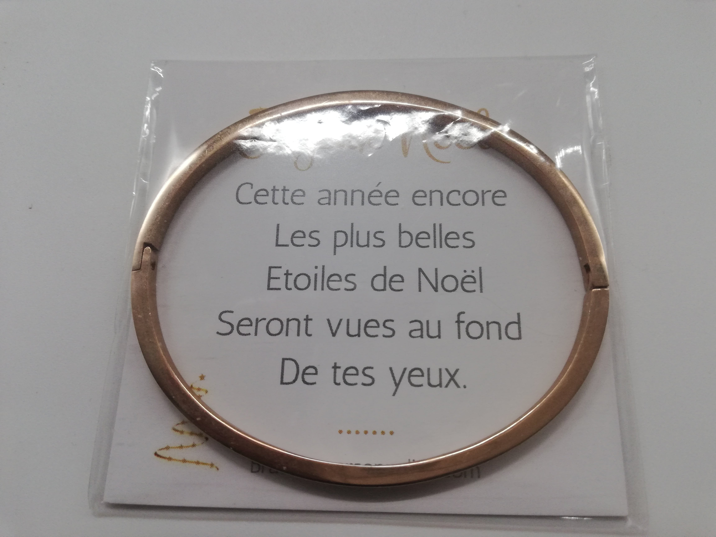 Cadeau noël femme personnalisé bracelet Amour chance bonheur