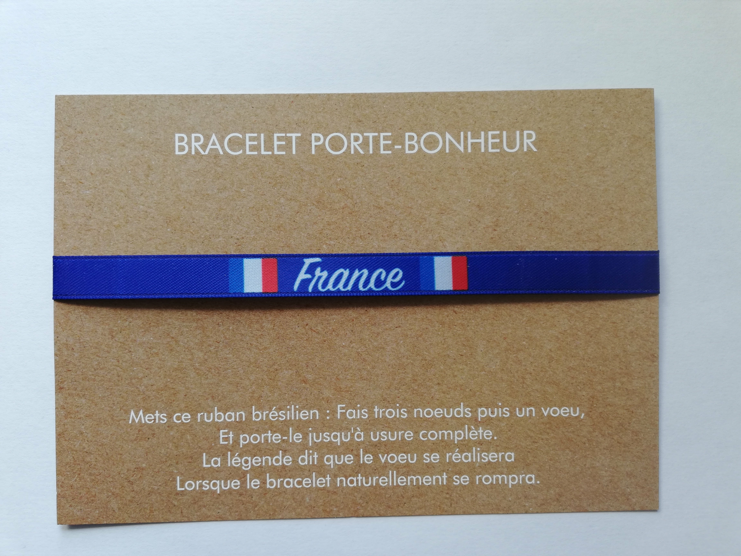 Bracelet homme France personnalisé avec drapeau français
