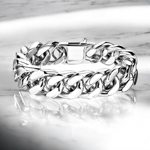 bracelet-grosse-maille-acier-inoxydable-argente