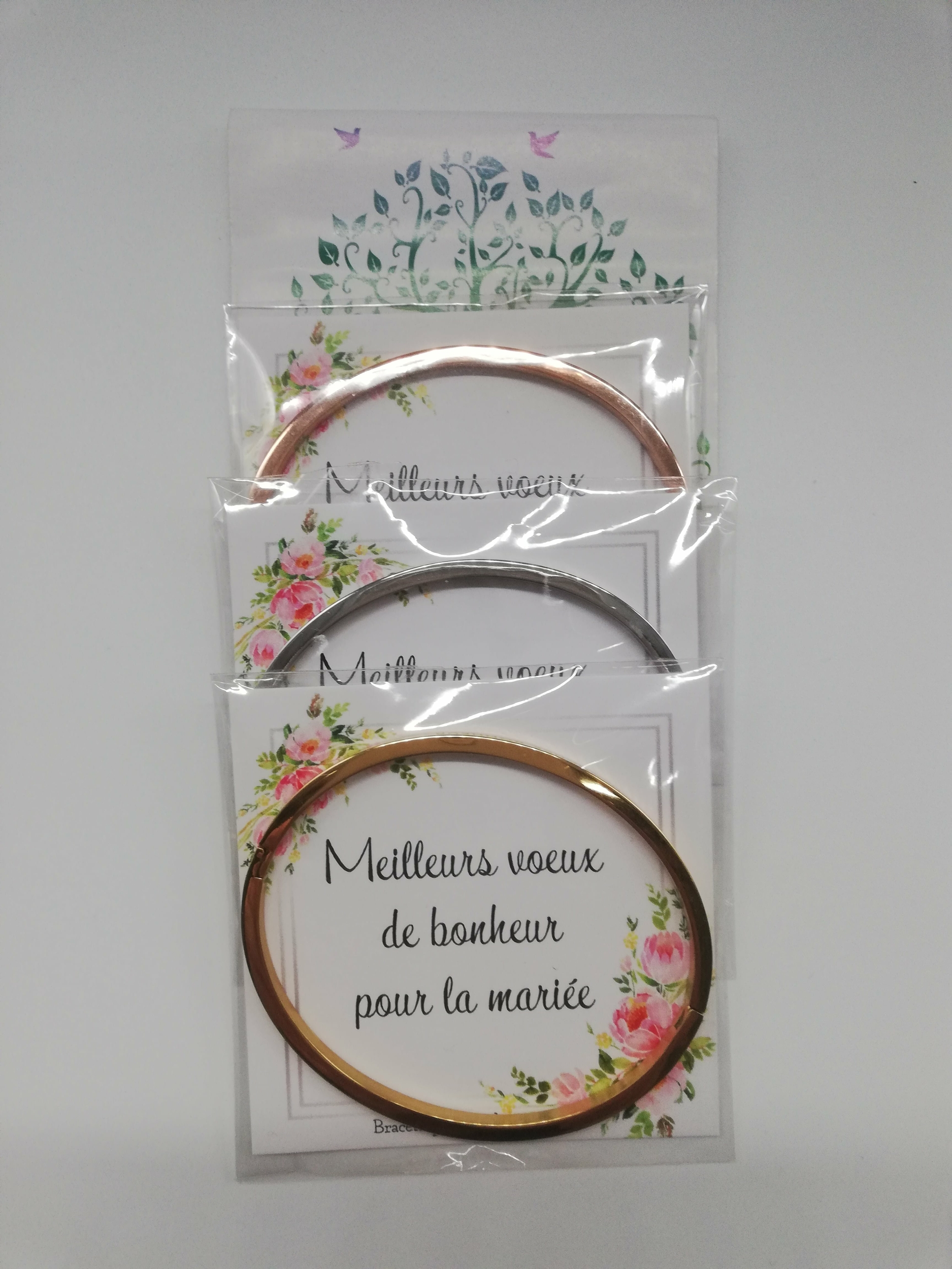 Cadeau pour future mariée bracelet personnalisé La vie est belle