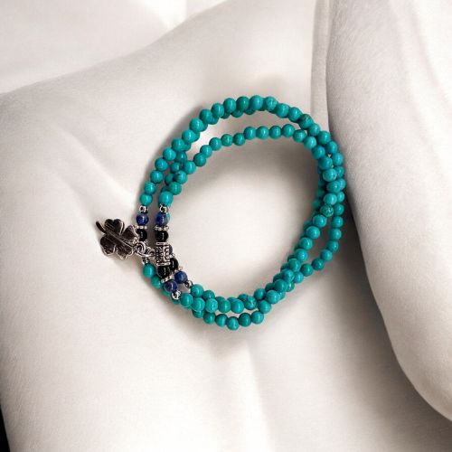 bracelet-plusieurs-rangs-howlite-et-trefle-a-4-feuilles