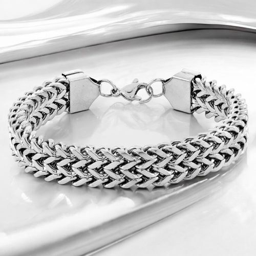 bracelet-maille-femme-argente