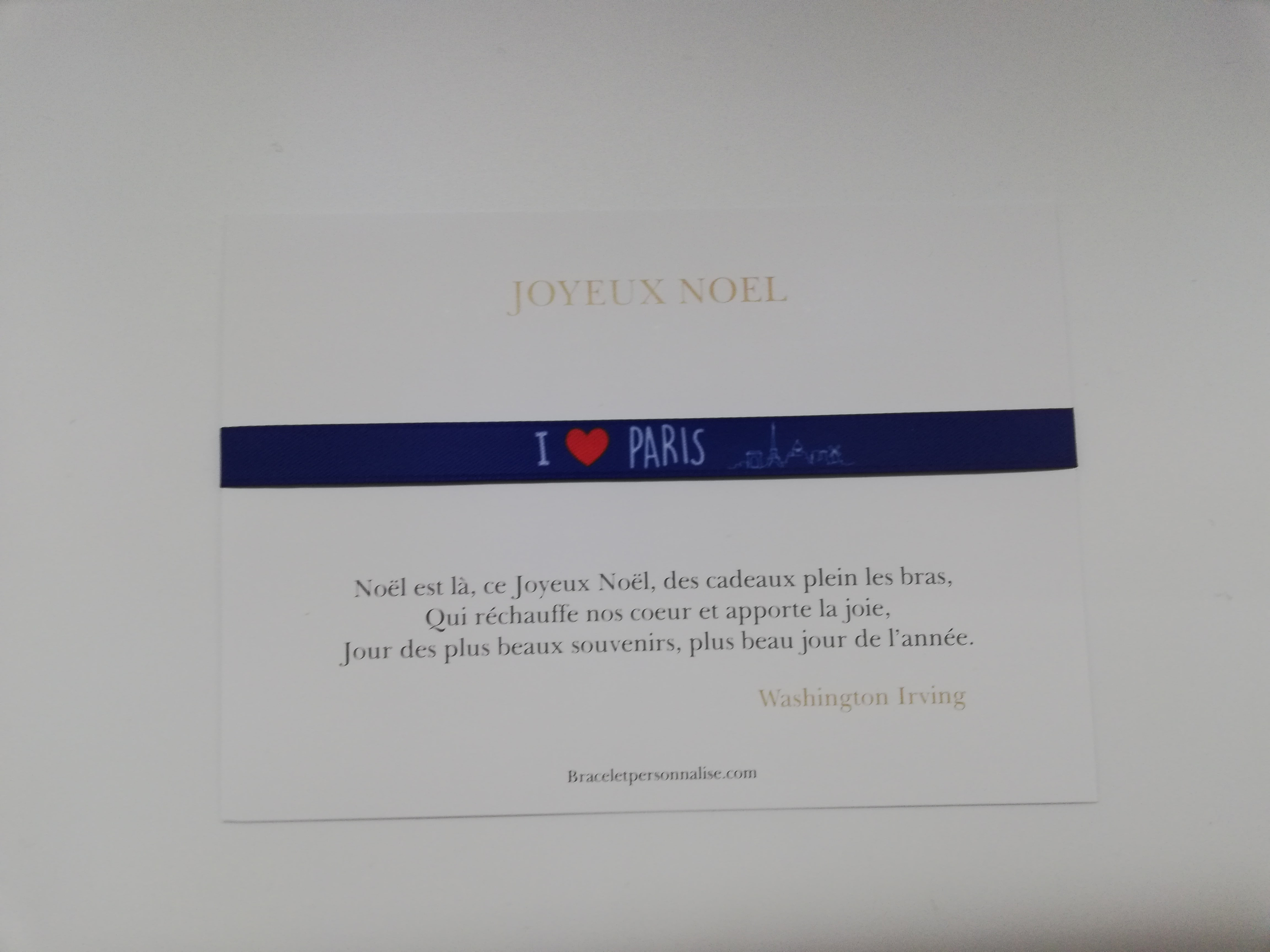 Cadeau noël paris bracelet personnalisé