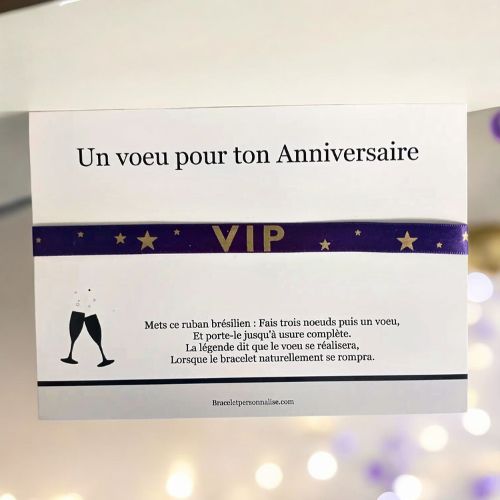 bracelet-tissu-avec-marquage-vip-couleur-prune-cadeau-d-anniversaire