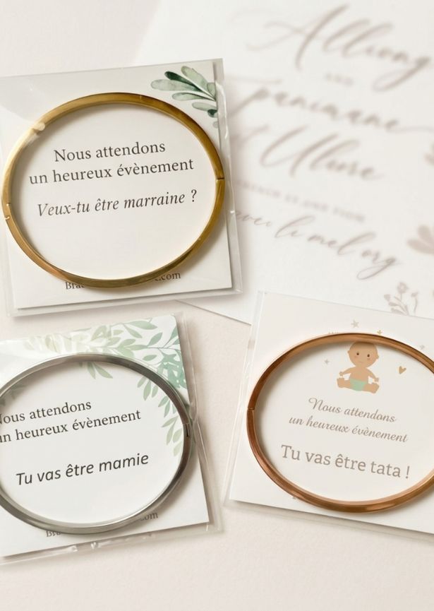 bracelets personnalises annonce grossesse mamie tata marraine