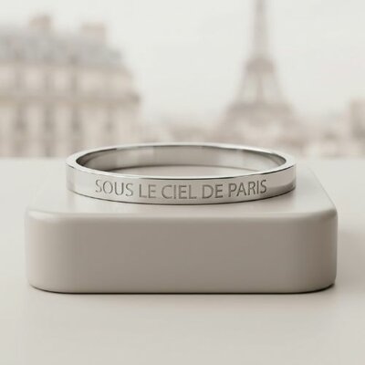 bracelet-acier-grave-sous-le-ciel-de-paris