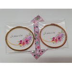 bracelet personnalisé pour mamie avec gravure et jolie carte fleurie