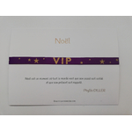 cadeau surprise noel composé d'un bracelet VIP à l'imprimé Etoiles avec une carte de voeux et une citation