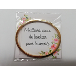 cadeau a offrir a une future mariee Bracelet personnalisé La vie en rose avec une carte de voeux de bonheur