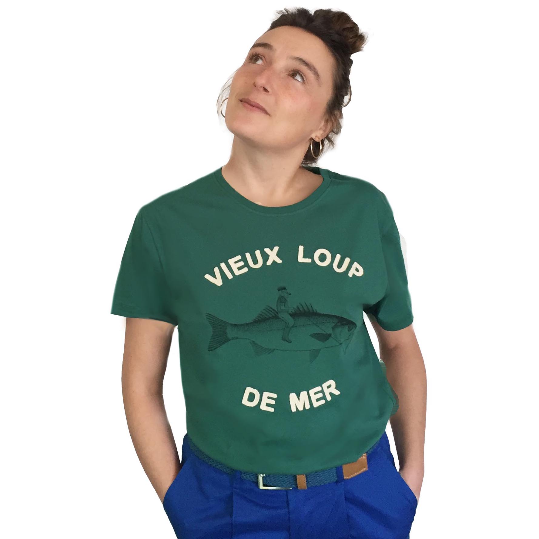 T-shirt StepArt ♀♂  brodé et sérigraphié “Vieux loup de mer”