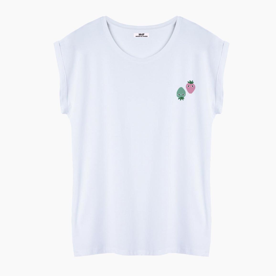T-shirt ♀ “Fraises menthe & rose”